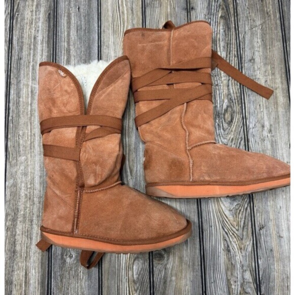 EMU Australia Boots Suede Wool Lined CARAMEL US Womens W-F8